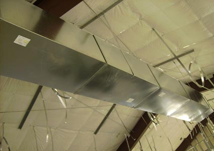 Ductwork in our steel building